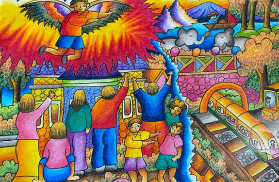 Lukisan Khaira Atiqah Hafidzah Arla